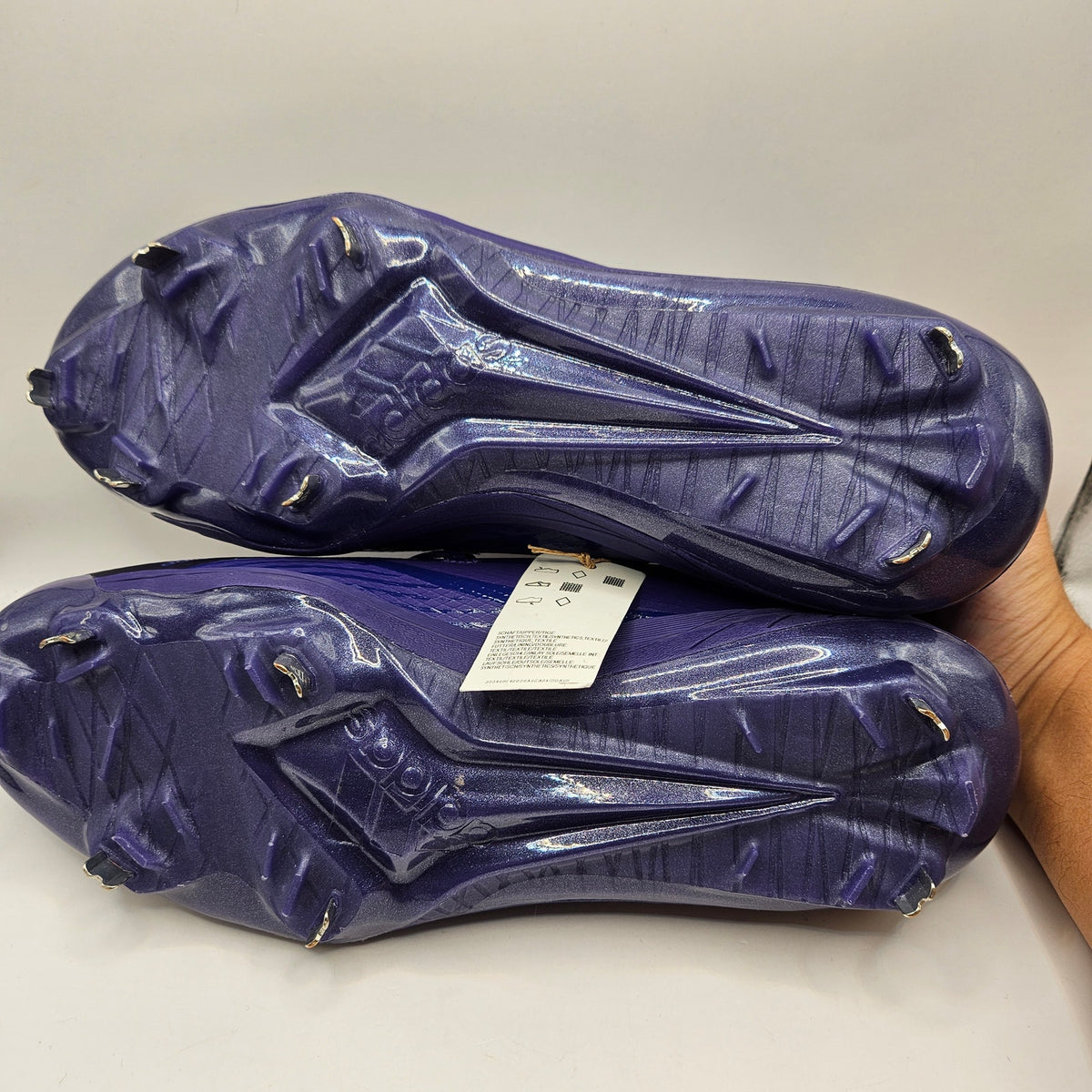 ADIDAS MEN'S 15 ADIZERO AFTERBURNER 8 PURPLE BASEBALL CLEATS H00980