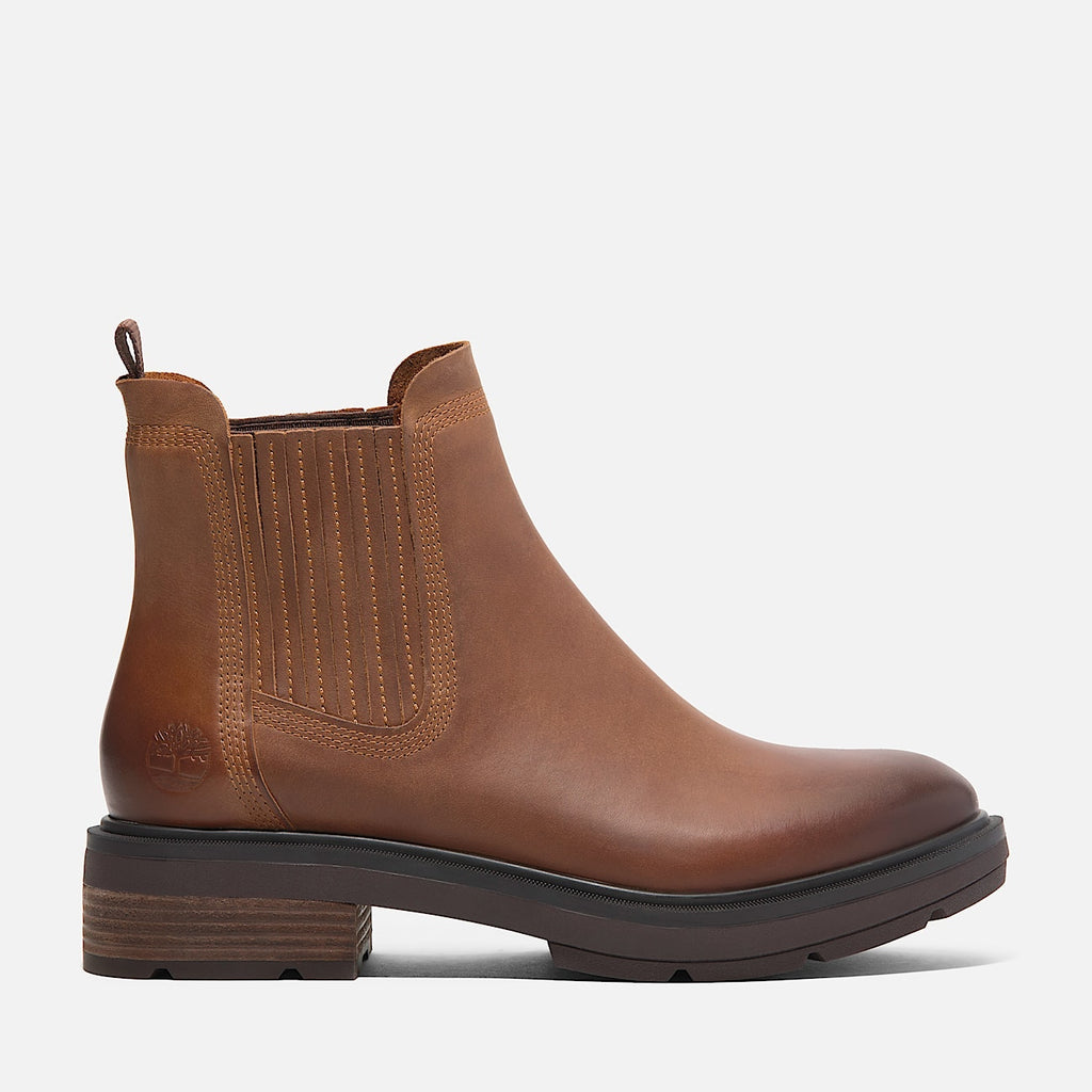 TIMBERLAND WOMEN'S 10 BRIMFIELD MID CHELSEA BOOT MEDIUM BROWN FULL GRAIN NIB