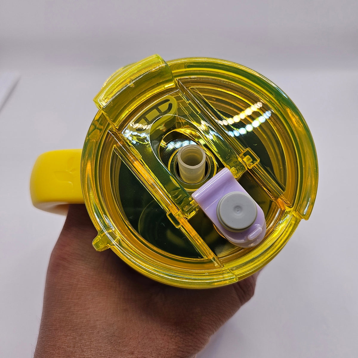 REDUCE 14oz PURPLE YELLOW COLDEE VACUUM INSULATED STAINLESS STEEL STRAW TUMBLER