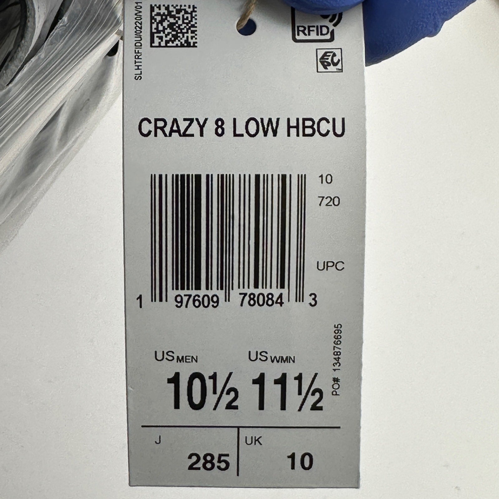 ADIDAS Men's 10.5 CRAZY 8 Low HBCU Alabama State PE Basketball