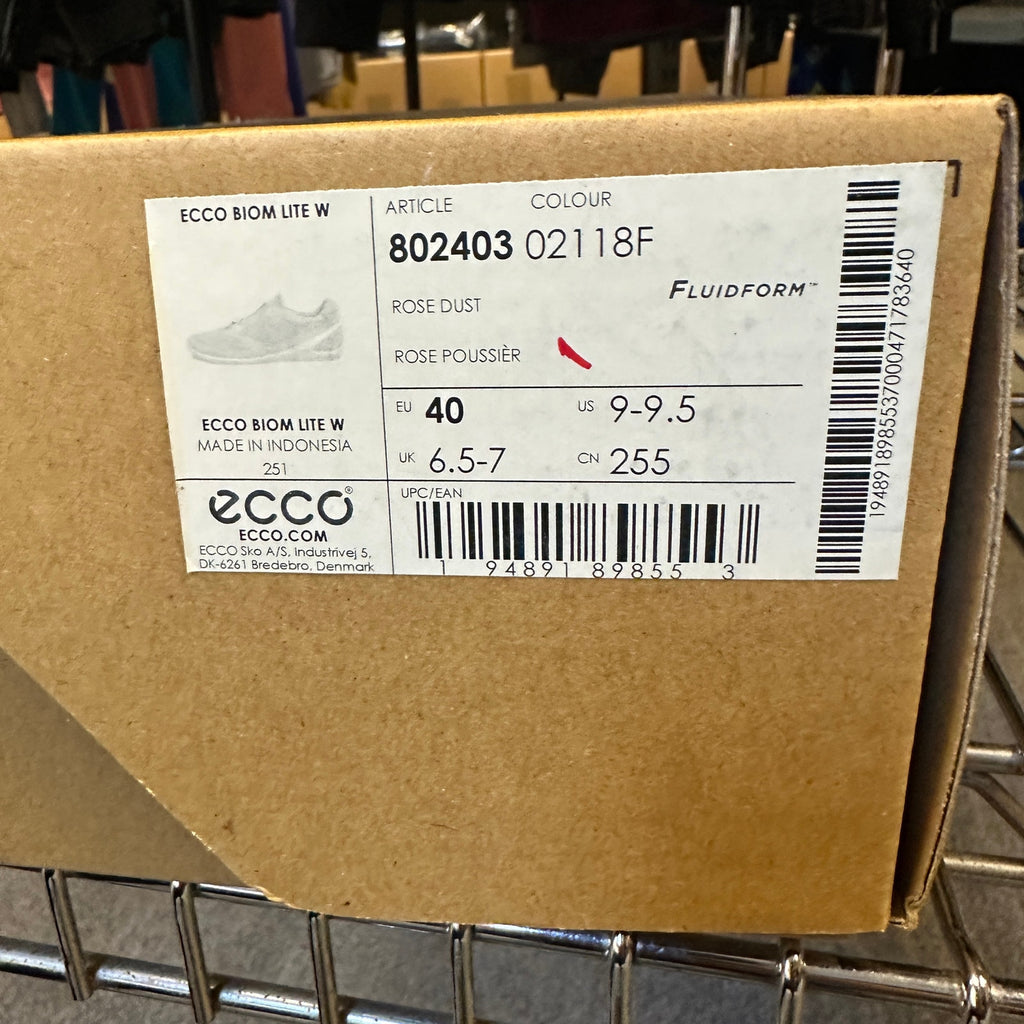 ECCO WOMEN'S 40 BIOM LITE ROSE DUST PINK CROSS TRAINER SNEAKER NIB 80240302118