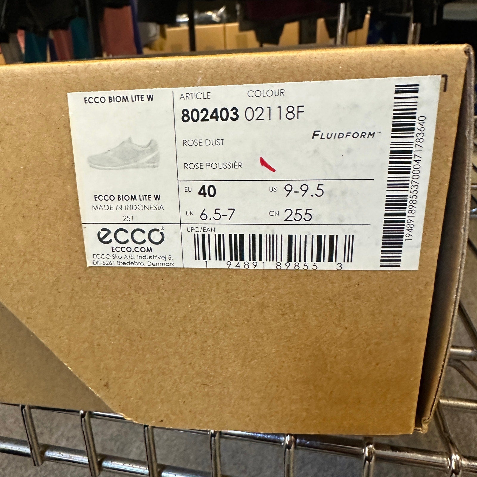 ECCO WOMEN'S 40 BIOM LITE ROSE DUST PINK CROSS TRAINER SNEAKER NIB 80240302118