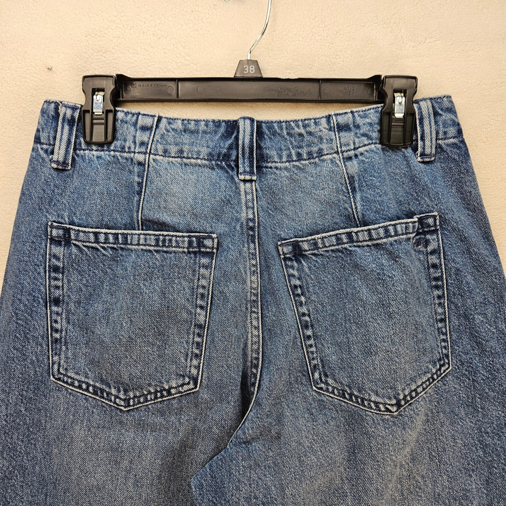 MADEWELL WOMEN'S 27 WIDE LEG CROPPED JEANS BLUE DENIM CULOTTES NWT $128