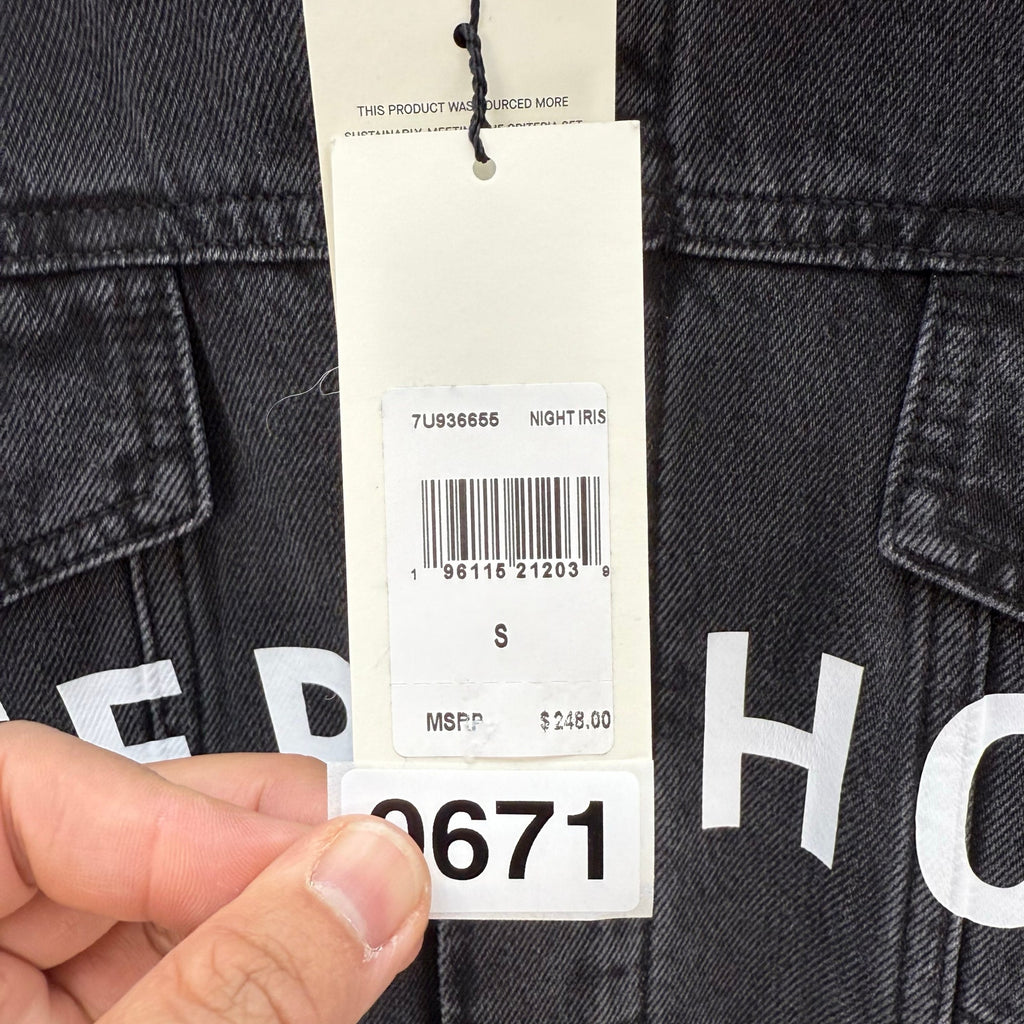 7 FOR ALL MANKIND X AFTERHOURS WOMEN'S SMALL QUILTED DENIM JACKET $248