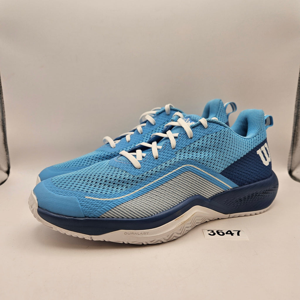 WILSON WOMEN'S 11 TENNIS SHOES BLUE WHITE DURALAST COURT SNEAKERS WRS332960 NWOB
