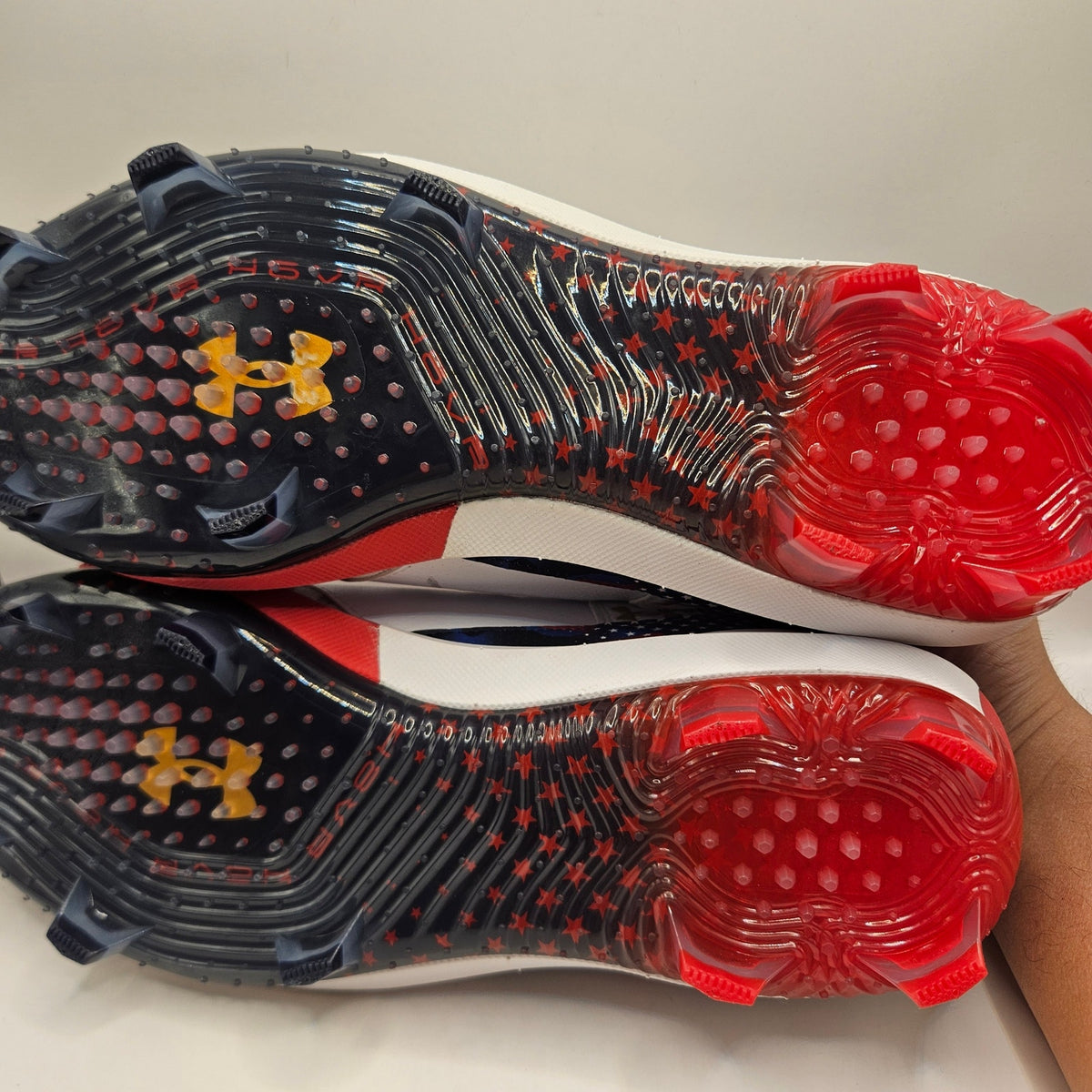 UNDER ARMOUR MEN'S 15 HARPER 9 PRO TPU USA BASEBALL CLEATS 3027439-100 NWOB