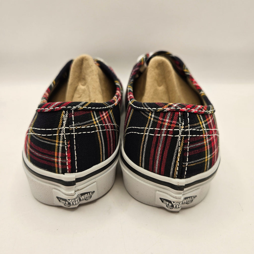 VANS WOMEN'S 6.5 AUTHENTIC LOW TOP SNEAKER PLAID NAVY NWOB VN000EGABX9