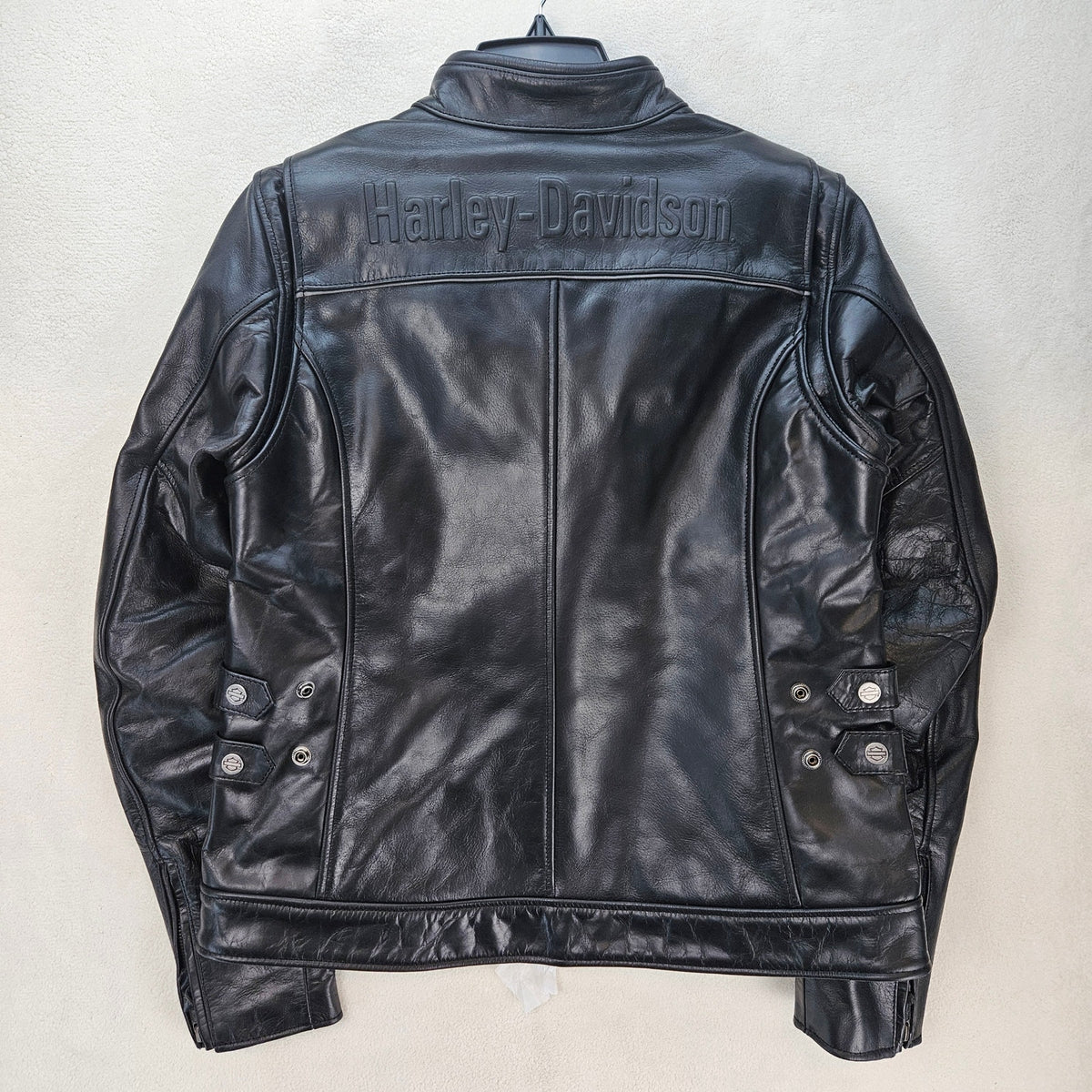 HARLEY DAVIDSON WOMEN'S MEDIUM CAFE RACER MODULAR LEATHER JACKET BLK 98019-23VW