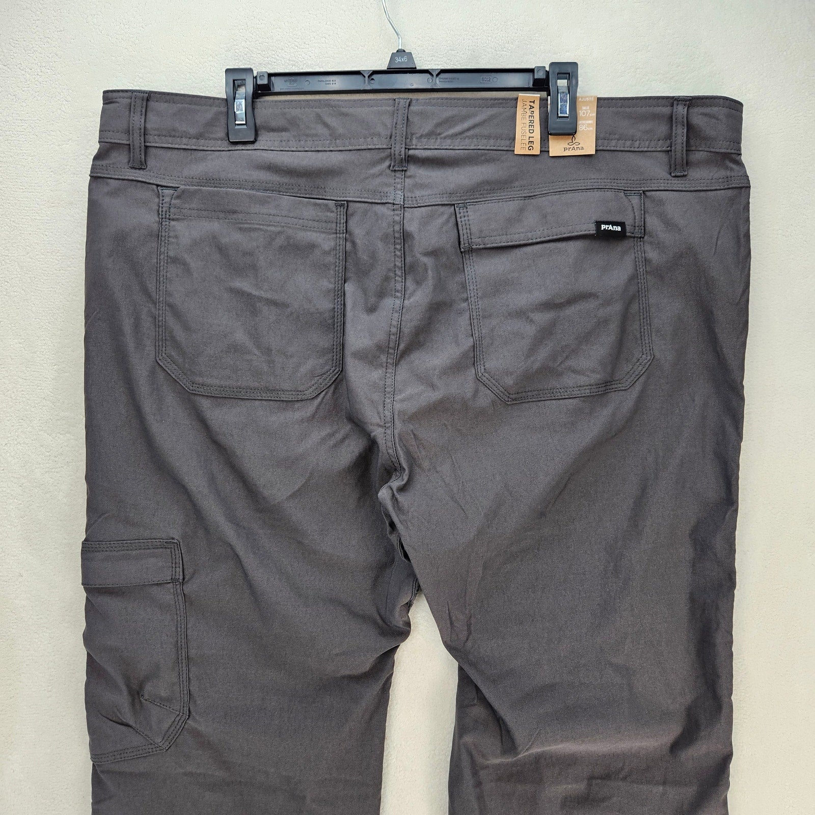 PRANA MEN'S 42X34 ZION SLIM PANT II DARK IRON NWT CARGO HIKING PANTS
