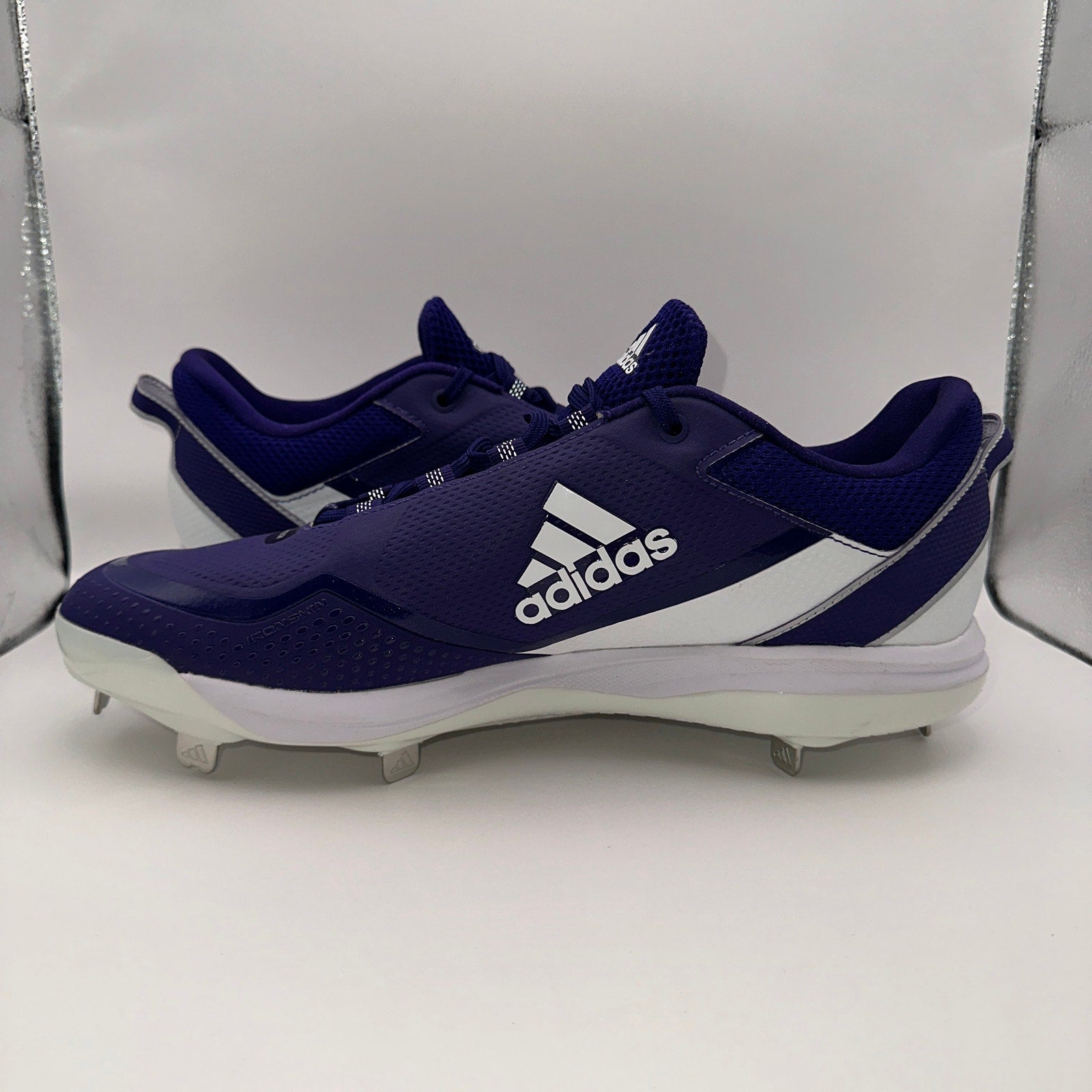 Adidas Icon 7 Mens 14 Metal Baseball Cleats Purple White S23854