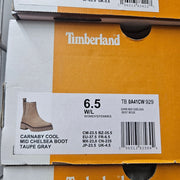 TIMBERLAND WOMEN'S 6.5 WIDE CARNABY COOL MID CHELSEA BOOT TAUPE GRAY TB0A41CW929