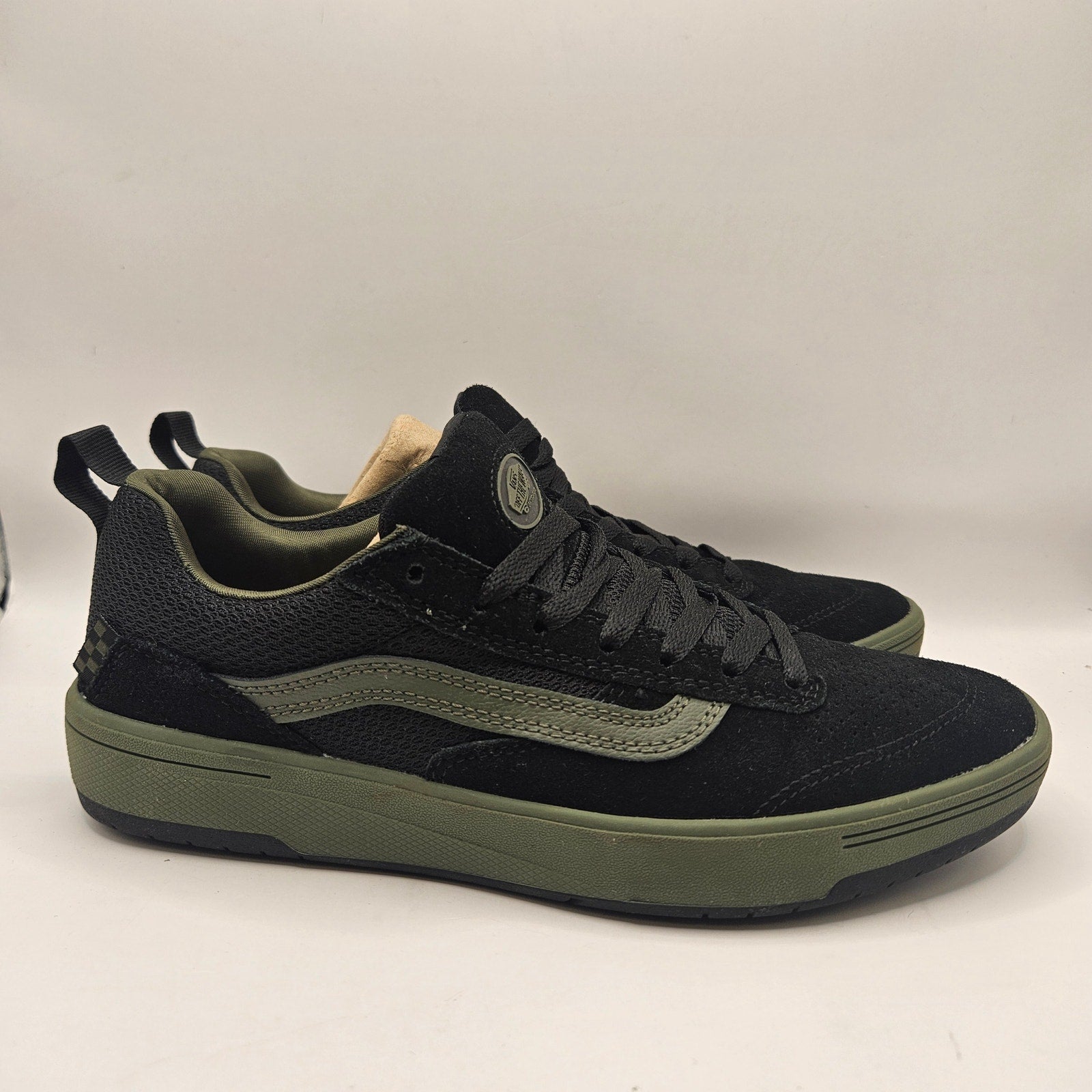 VANS MEN'S 7 ZAHBA SNEAKERS FATIGUE BLACK SKATE SHOES NWOB