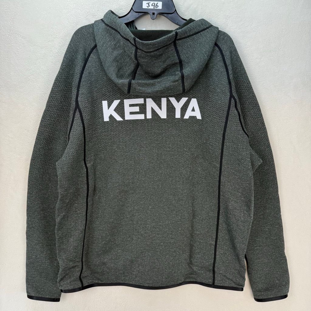 NIKE X KENYA MEN'S LARGE PRO ELITE WOVEN JACKET HOODIE CT4104-001