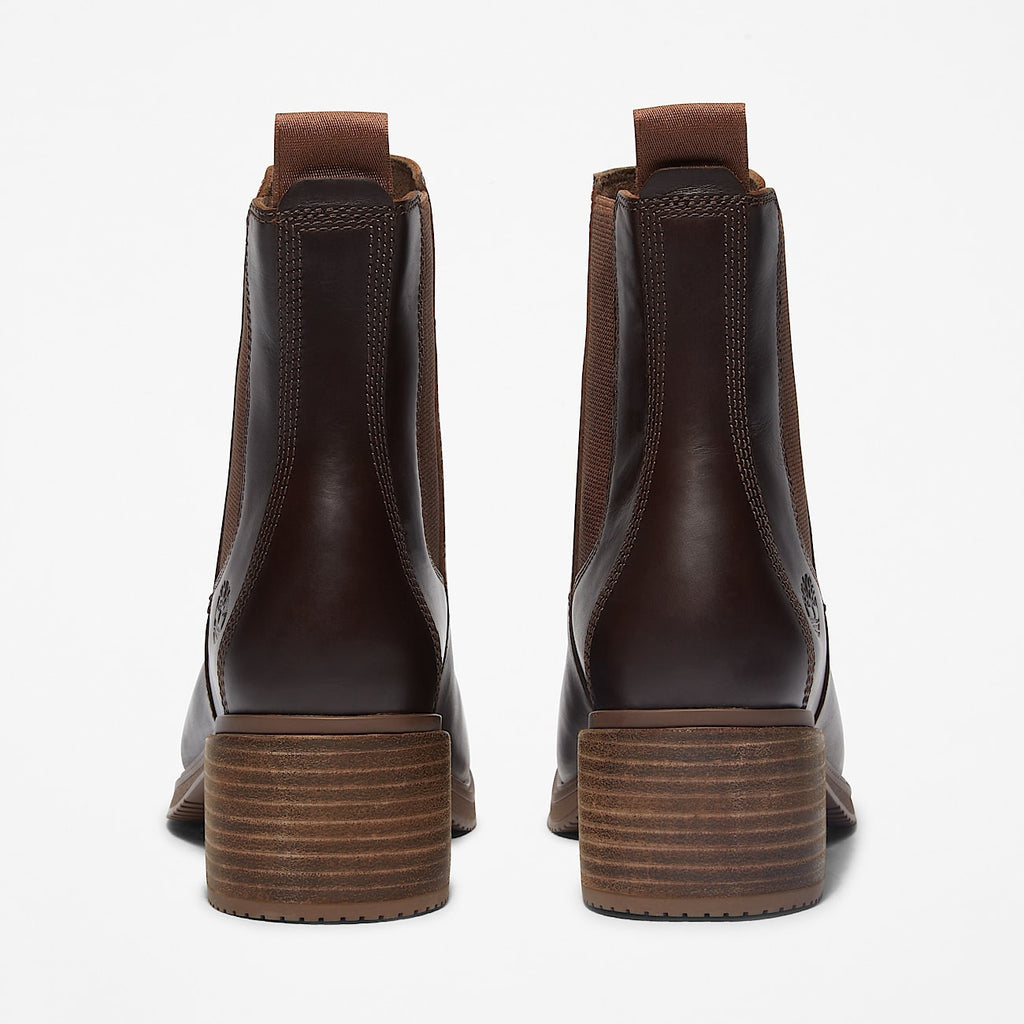 TIMBERLAND WOMEN'S 6.5 DALSTON VIBE MID CHELSEA BOOT CHESTNUT NIB