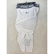 NIKE MEN'S XXL TALL PRO NBA HYPERSTRONG 3/4 PADDED BBALL TIGHTS WHITE 881963-100