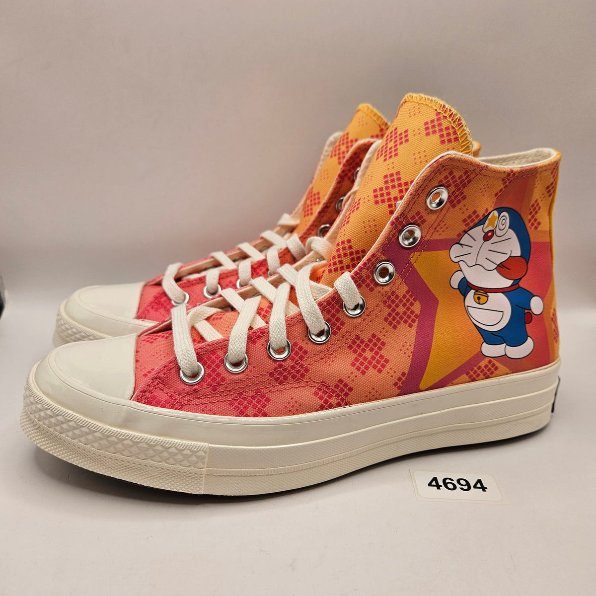 CONVERSE MEN'S 8 CHUCK 70 HIGH DORAEMON PINK A15790C CANVAS SNEAKER