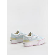 VANS WOMEN'S 10 OLD SKOOL STACKED PLATFORM BLUE WHITE PINK NIB
