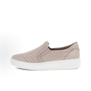ECCO WOMEN'S 41 SOFT 9 II SLIP ON METALLIC GREY ROSE SNEAKER NIB