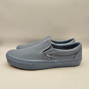 VANS WOMEN'S 7.5 CLASSIC SLIP ON PASTEL MONO DUSTY BLUE NWOB