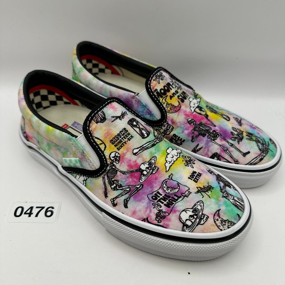 VANS Men's 4 Shroom Doom Skate Slip-on Shoes Moon Sun Trippy