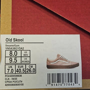 VANS MEN'S 8 OLD SKOOL SESAME/GUM SKATEBOARDING LOW TOP SNEAKER NIB