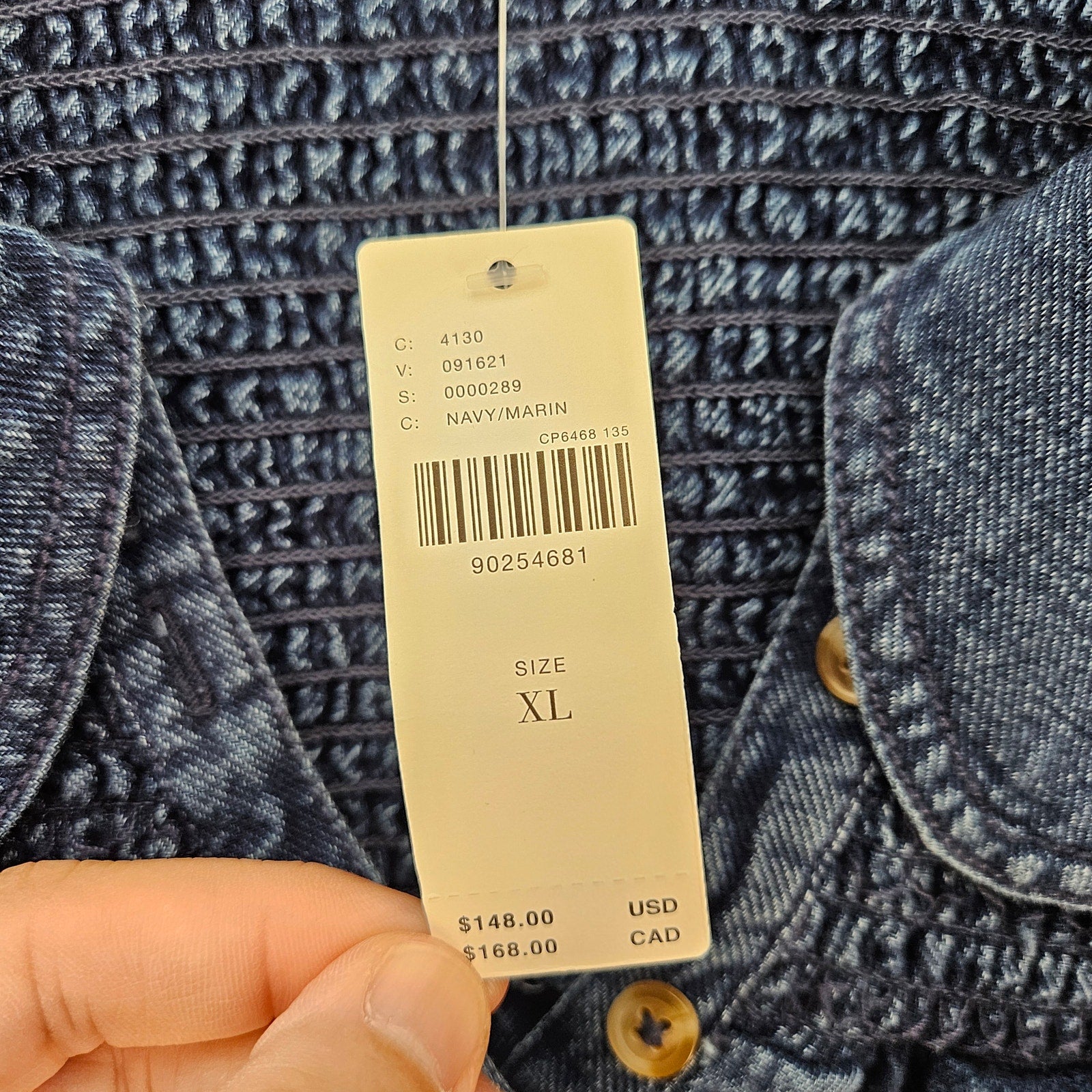 PILCRO ANTHROPOLOGIE XL DENIM BABYDOLL DRESS PETER PAN COLLAR SMOCKED PUFF NWT