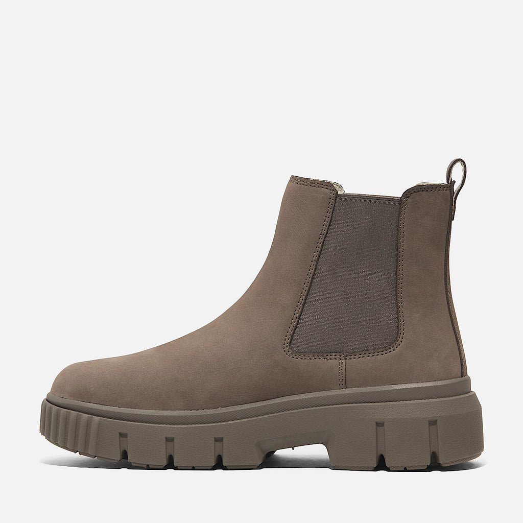 TIMBERLAND WOMEN'S 9.5 GREYFIELD MID CHELSEA BOOT MEDIUM BROWN NUBUCK