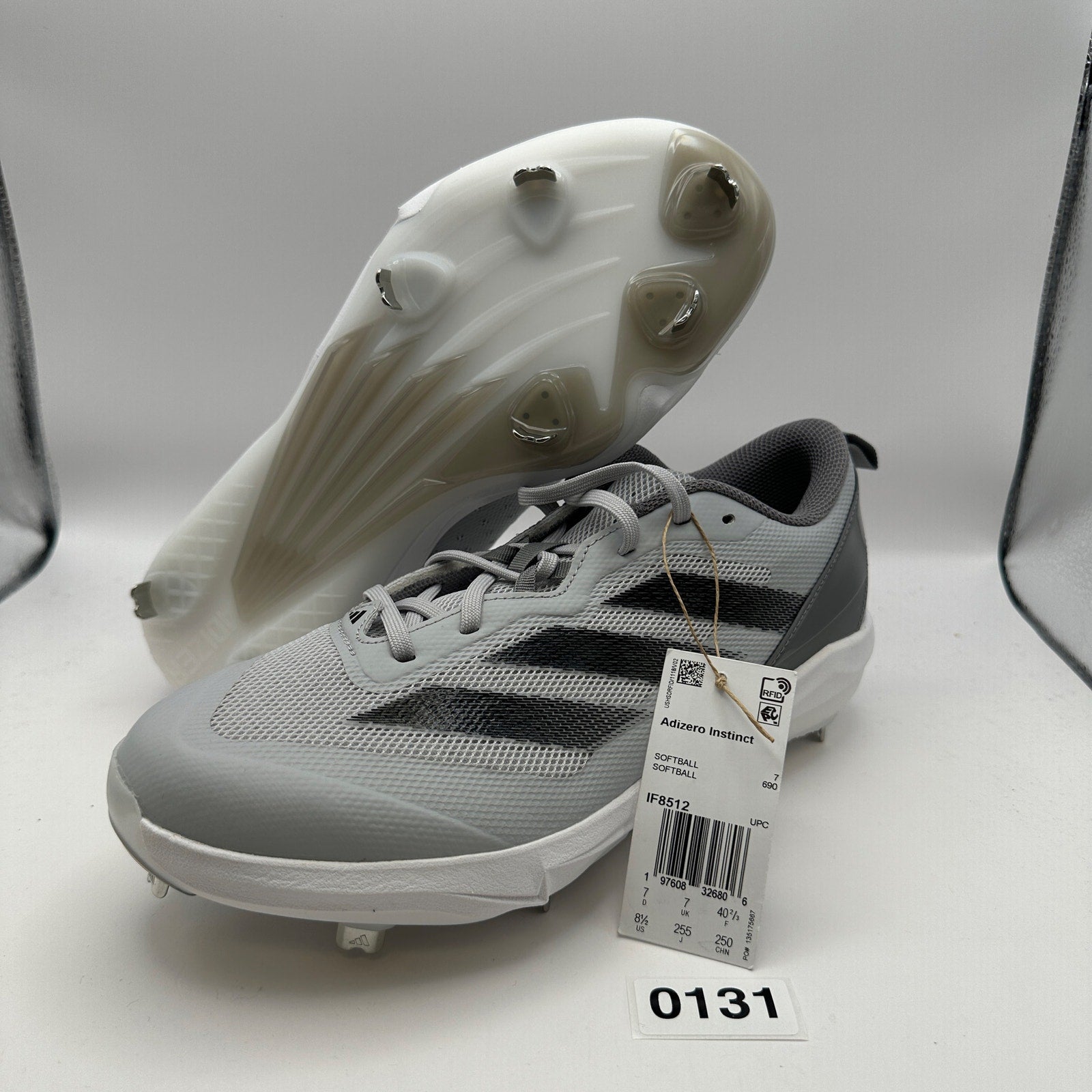 ADIDAS Adizero Instinct Women's 8.5 IF8512 Softball Cleats Gray/Black