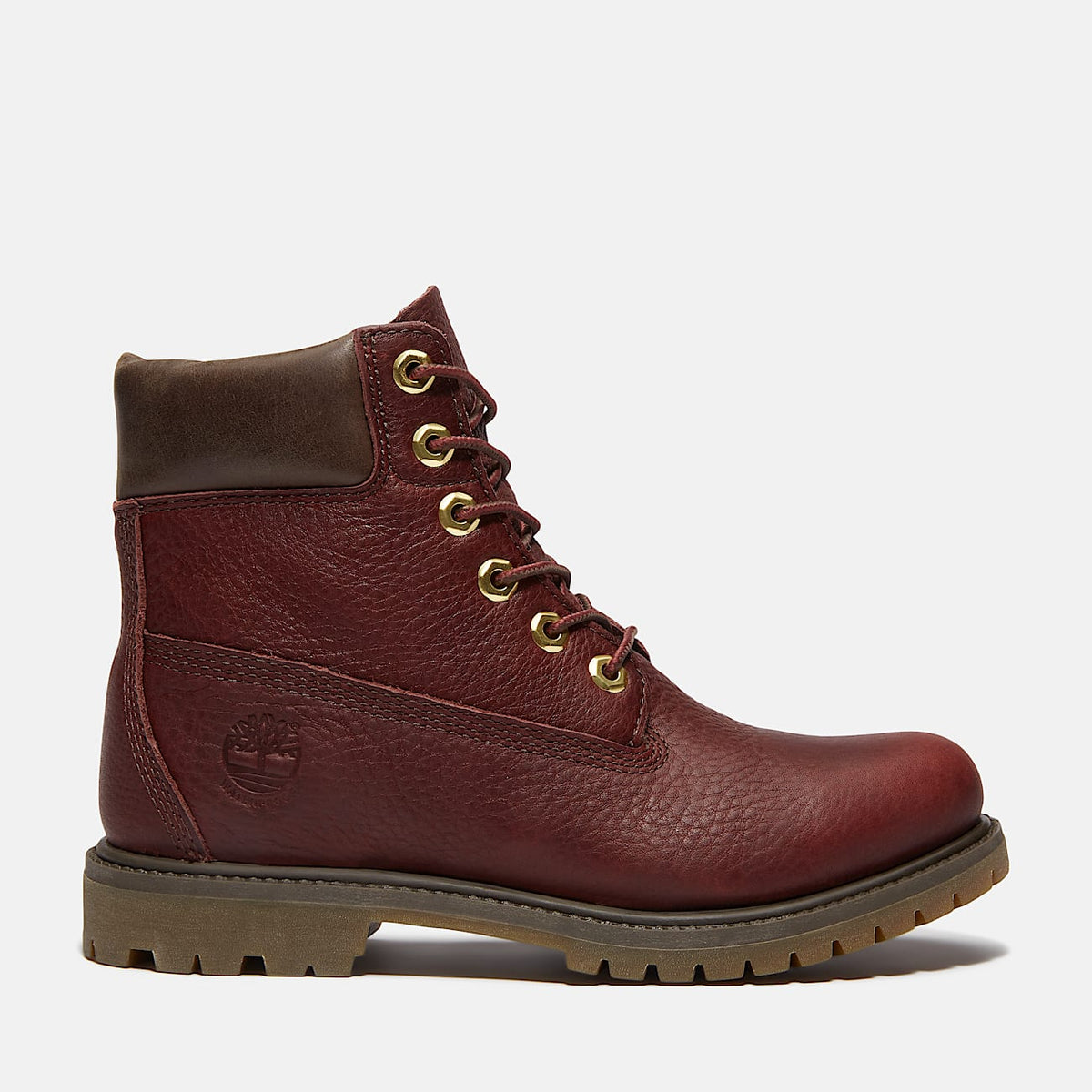 TIMBERLAND WOMEN'S 9.5 PREMIUM 6 INCH WATERPROOF BOOT BURGUNDY BROWN NIB