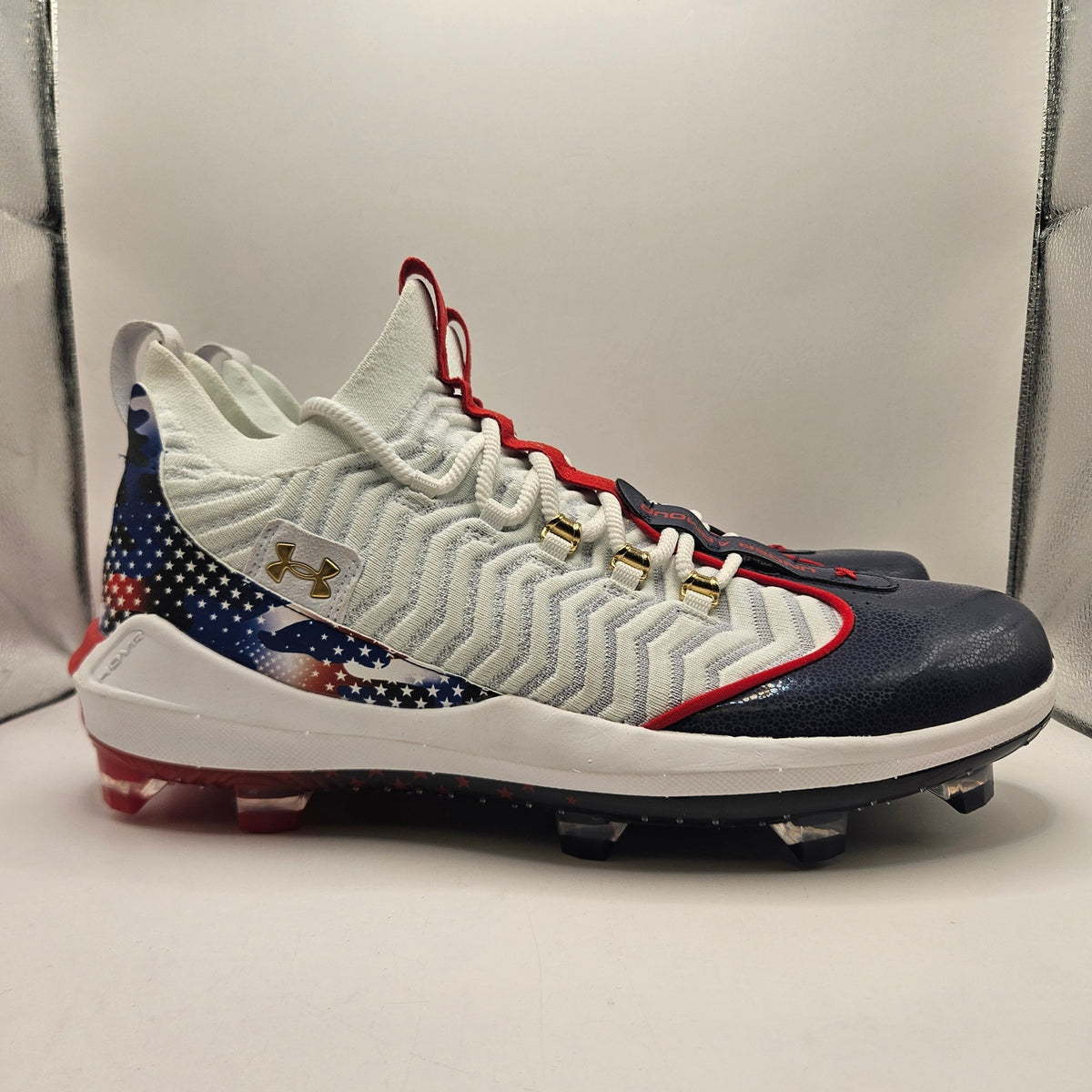 UNDER ARMOUR MEN'S 15 HARPER 9 PRO TPU USA BASEBALL CLEATS 3027439-100 NWOB