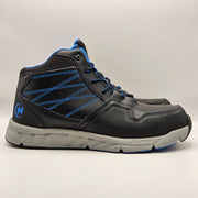HYTEST MEN'S 10 ANNEX MID EH SAFETY STEEL TOE K12329 BLACK BLUE WORKING BOOTS