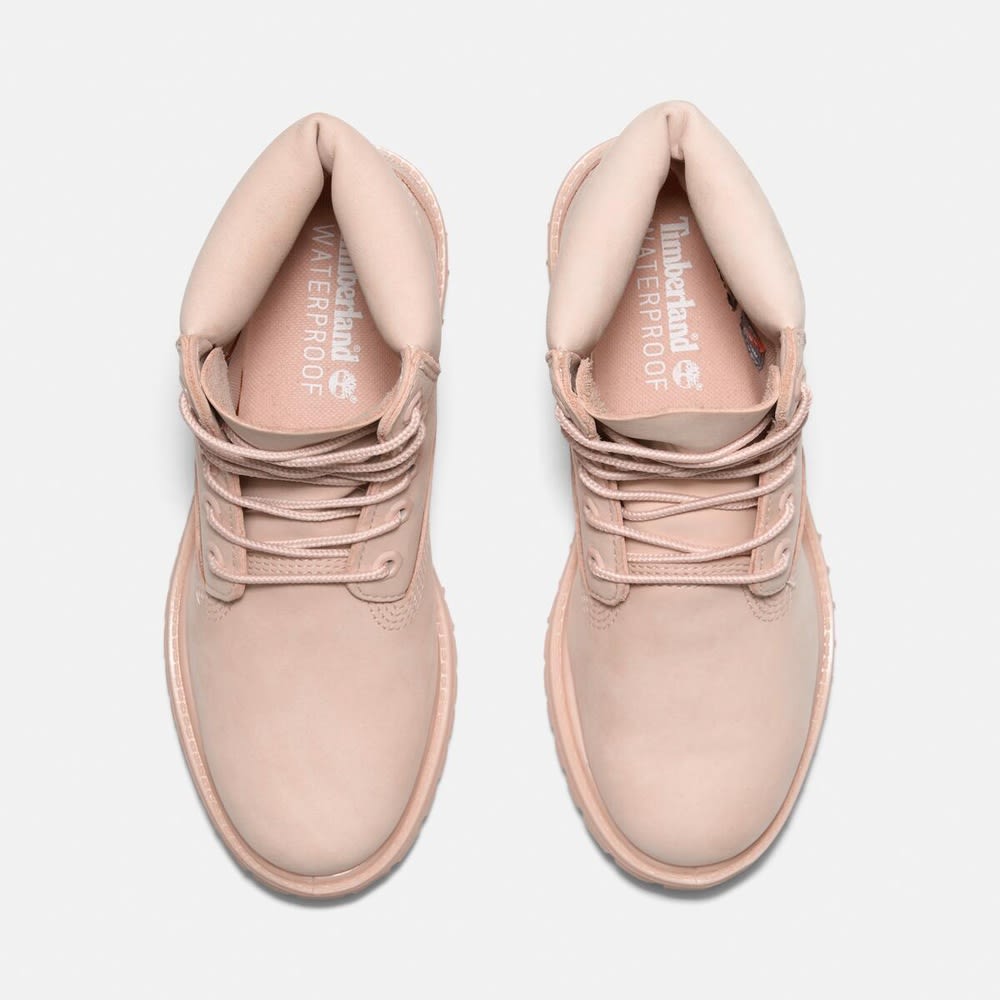 TIMBERLAND WOMEN'S 5.5 PREMIUM 6 INCH WP BOOT LT PINK NUBUCK NIB