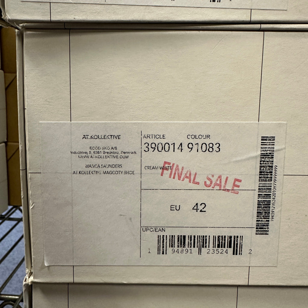ECCO KOLLECTIVE X BIANCA SAUNDERS 42 MAGGOTY LOAFER WHITE NIB $535 39001491083