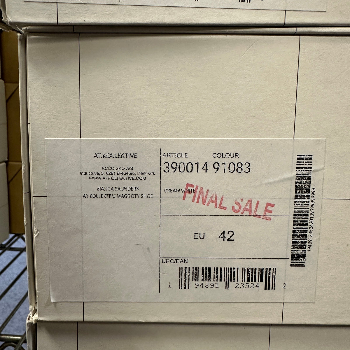 ECCO KOLLECTIVE X BIANCA SAUNDERS 42 MAGGOTY LOAFER WHITE NIB $535 39001491083