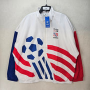 ADIDAS MEN'S XL CLASSIC USA WORLD CUP 94 LOGO RETRO WOVEN TRACK JACKET KC5442