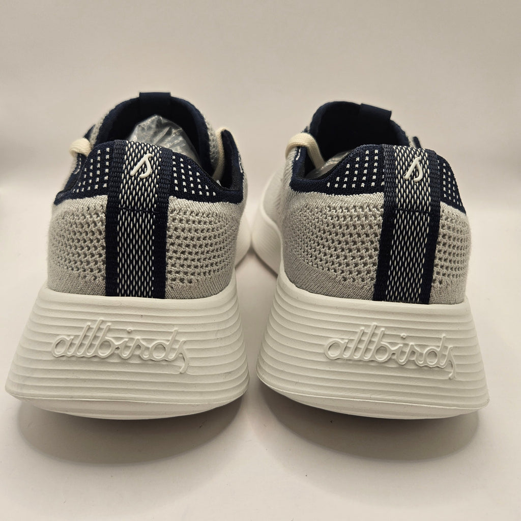 ALLBIRDS MEN'S 8 OFF WHITE TREE RUNNER GO GRAY NAVY NWOB