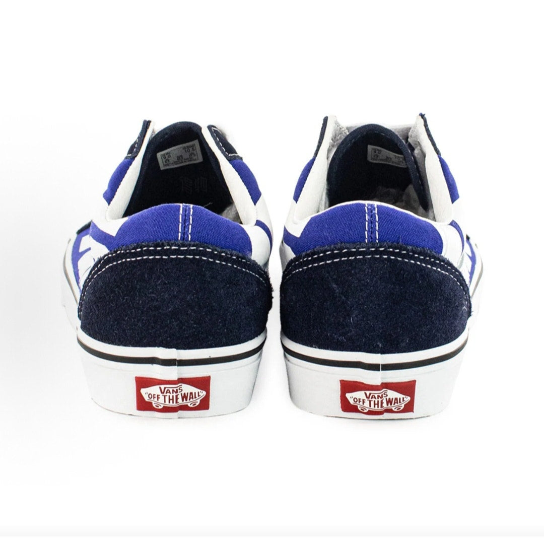 VANS MEN'S 9.5 OLD SKOOL JUMBO VANS BLUE WHITE LOW TOP SNEAKER NIB
