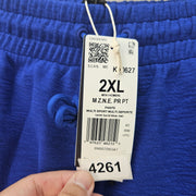 ADIDAS MEN'S XXL ZNE WOVEN BARREL PANTS WIDE LEG OPEN HEM LUCID BLUE KA0627
