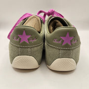 CONVERSE WOMEN'S 11 CHUCK TAYLOR LO OX SUEDE LT FIELD SURPLUS GREEN LACE 19132C