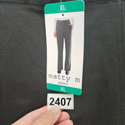 MATTY M LADIES XL STRAIGHT LEG PULL ON PANTS DARK OLIVE GREEN NWT