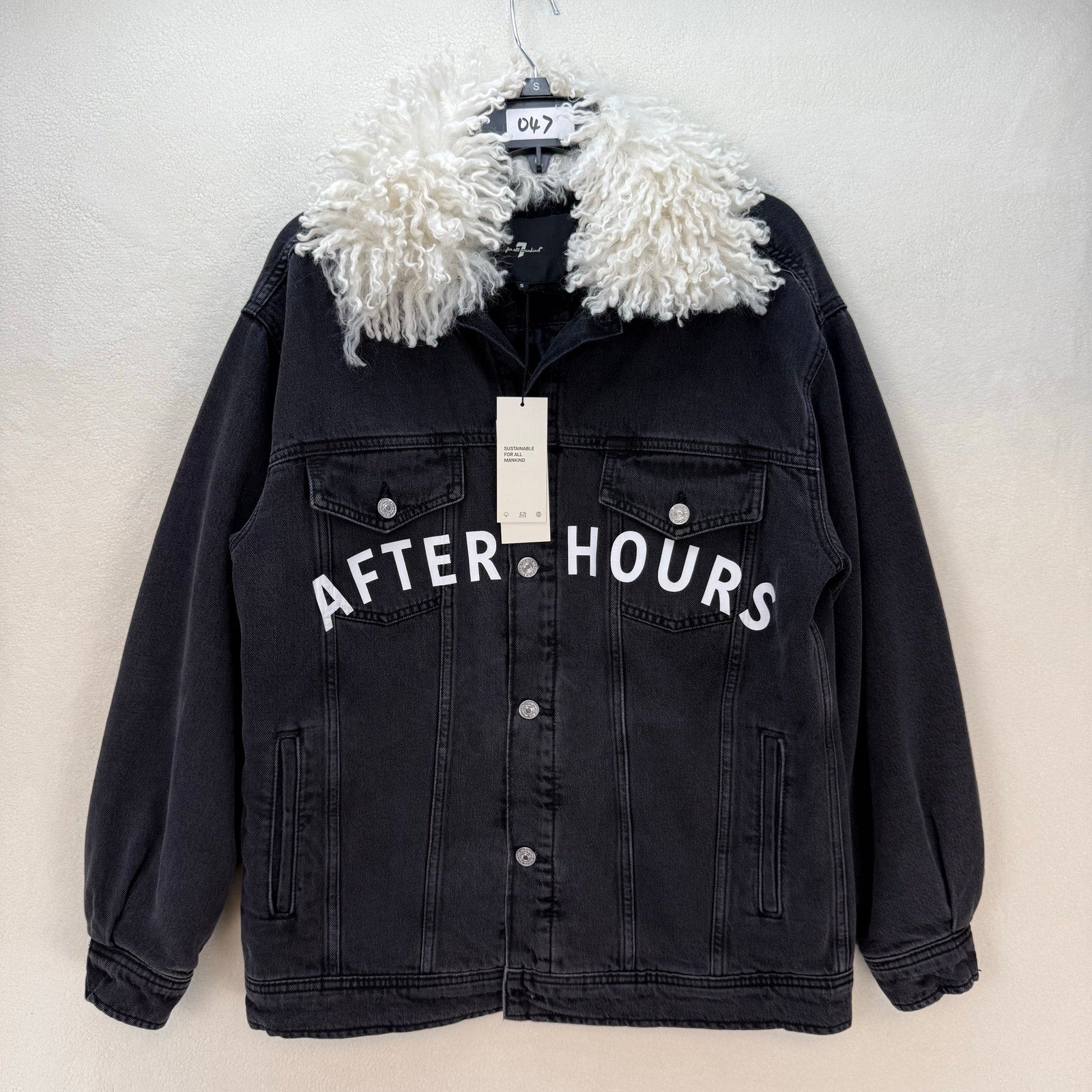 7 FOR ALL MANKIND X AFTERHOURS WOMEN'S SMALL QUILTED DENIM JACKET $248