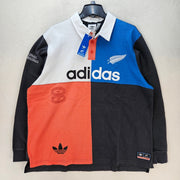 ADIDAS ORIGINALS MEN'S XL RUGBY POLO LONG SLEEVE SHIRT PATCHWORK NWT KG4638