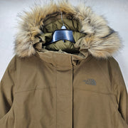 THE NORTH FACE WOMEN'S XXL MILITARY OLIVE GREEN ARCTIC PARKA II DOWN FUR