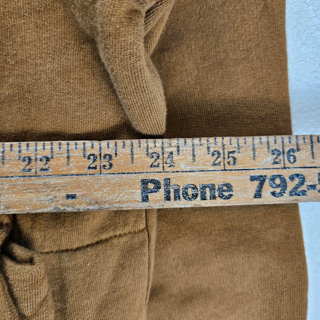 MNML MEN'S MEDIUM BROWN VINTAGE CARGO POCKET PULLOVER HOODIE NWT