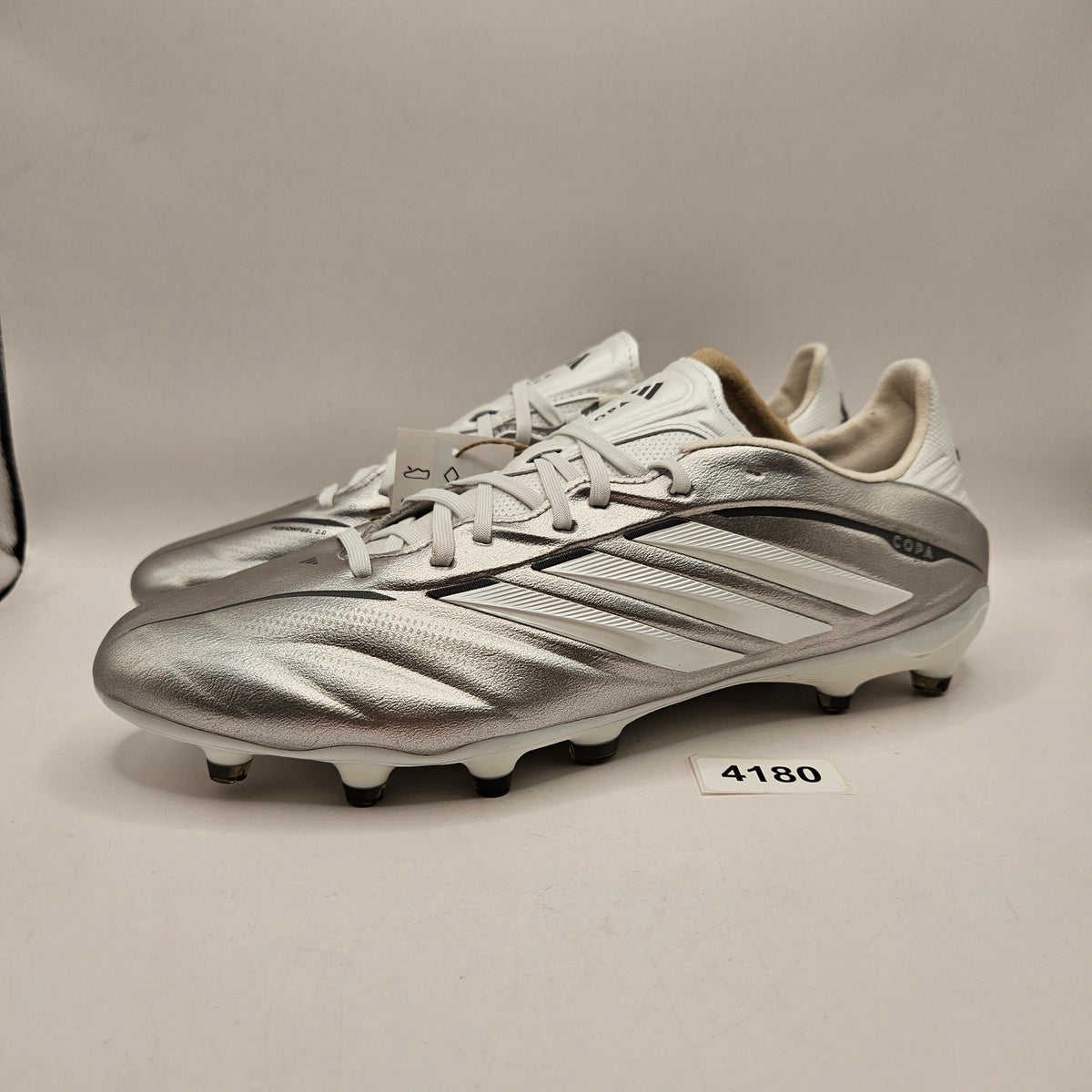 ADIDAS MEN'S 9 COPA PURE IV PRO FIRM GROUND SOCCER CLEATS ICE SILVER NWOB JQ0423