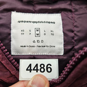 URBAN OUTFITTERS WOMEN'S MEDIUM BURGUNDY HOODED QUILTED JACKET