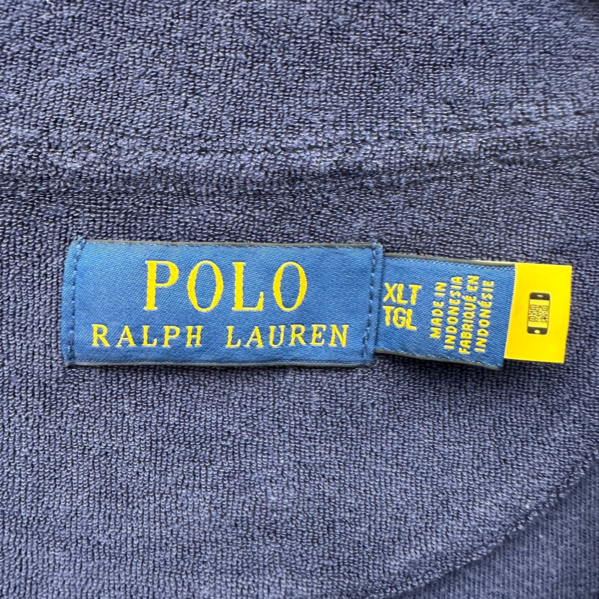 POLO RALPH LAUREN Men's XLT Navy Pocket Polo Terry Toweling