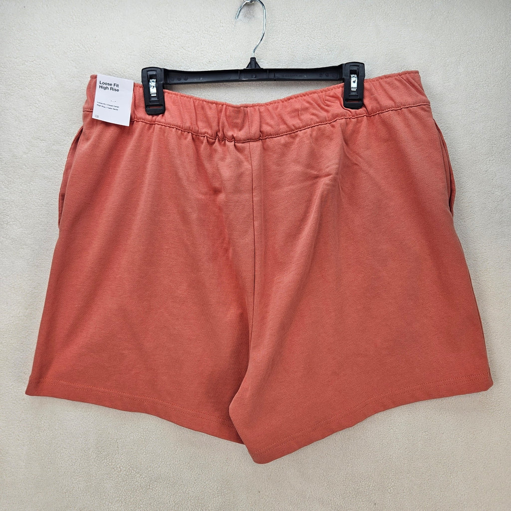 NIKE SPORTSWEAR WOMEN'S XL COTTON JERSEY SHORTS MADDER ROOT DM6728-827 NWT