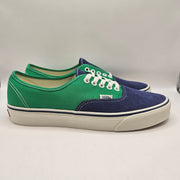 VANS MEN'S 9.5 AUTHENTIC PRIMARY NAVY GREEN SUEDE CANVAS NWOB LOW TOP SNEAKER