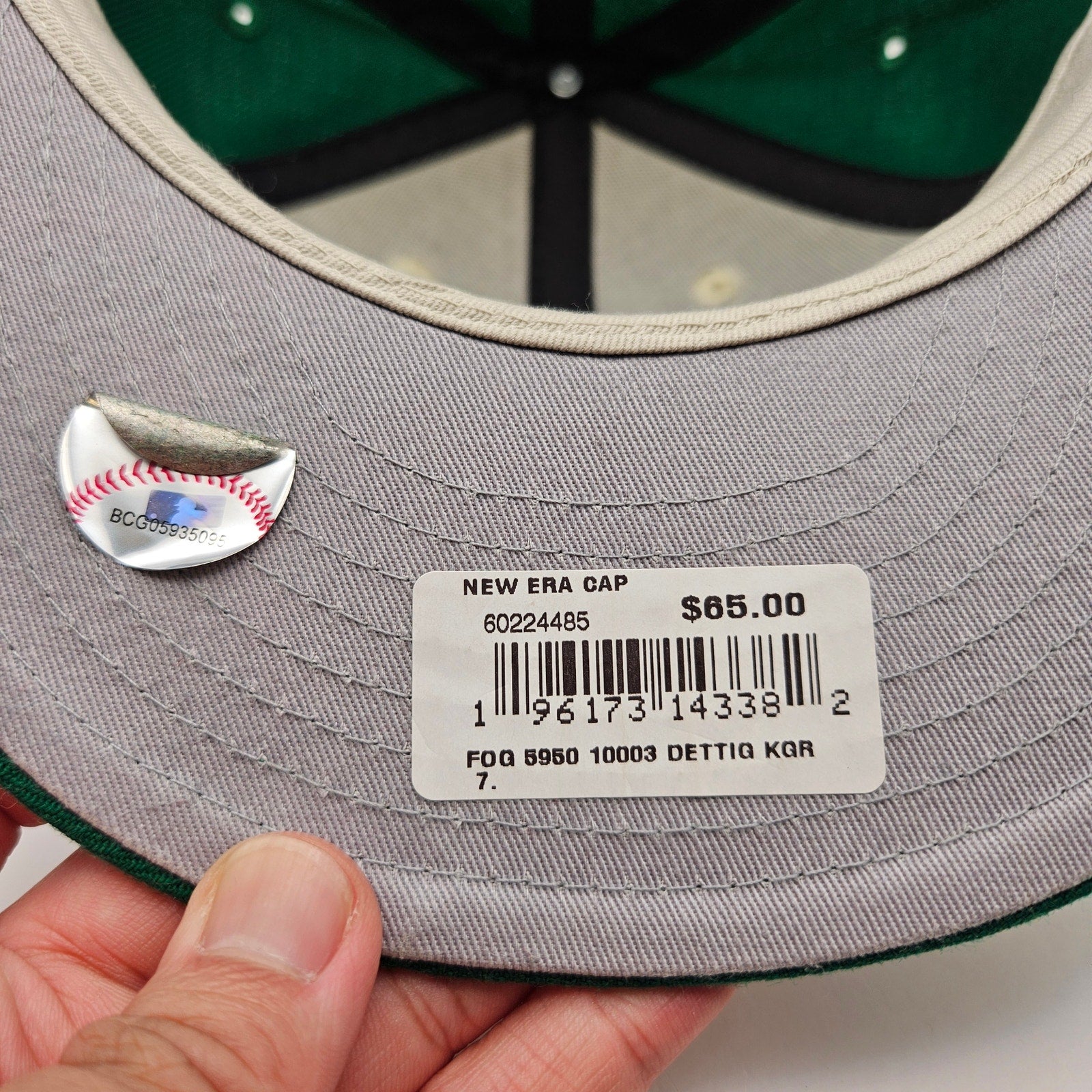 NEW ERA X FEAR OF GOD FITTED HAT GREEN 60224485 SIZE 7 FOG ESSENTIALS NWT